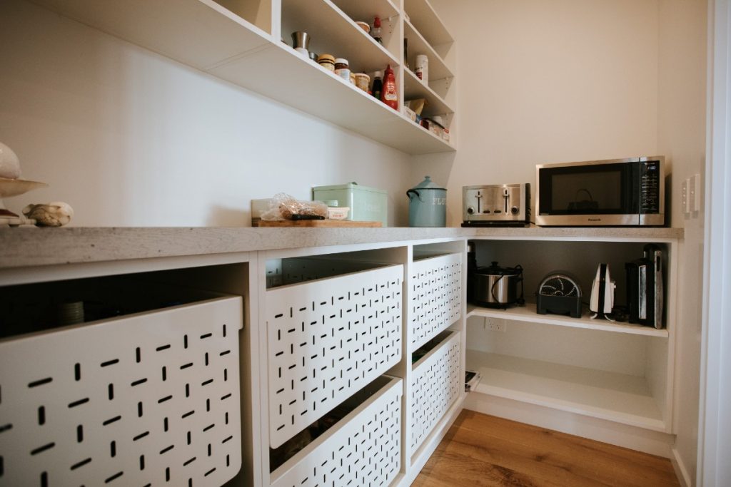 shelving in butlers pantry